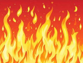Poster - Fiery Flames Background.