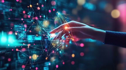 Poster - Digital transformation conceptual for next generation technology era. 8k High Resolution
