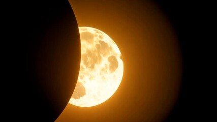 Poster - Slow Motion of the Moon Covering the Sun During an Eclipse Generative AI