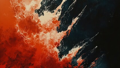 Poster - Abstract Art - Red & Black.