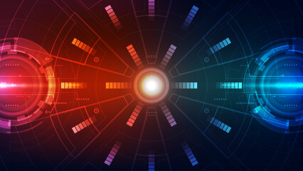 Poster - Abstract technology concept background. Vector illustration. Futuristic user interface.