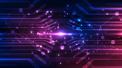 Poster - Abstract technology concept background. Vector illustration. Futuristic user interface.