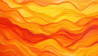 Poster - Abstract Orange and Yellow Swirls.