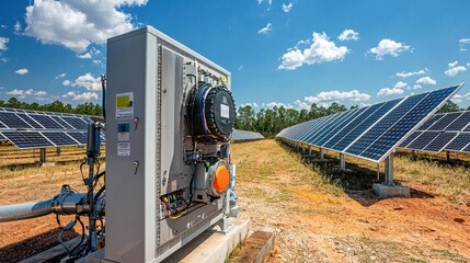 Aufkleber - Integrating battery storage systems for large-scale renewable energy farms outdoor technical overview