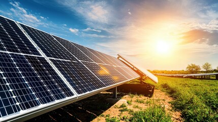 Aufkleber - Harnessing solar power gridscale battery storage solar energy farm nature landscape renewable technology