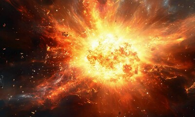 Wall Mural - supernova explosion in deep space