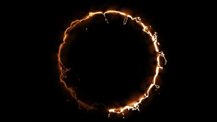 Poster - Fire Energy Ring. Computer generated 3d render