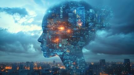 Poster - Digital transformation conceptual for next generation technology era. HD image,