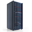 © Wattana - Rack-mounted server with visible components. isolated on transparent background