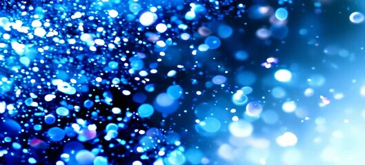 Wall Mural - christmas blue abstract glitter shiny sparkle lights background. generative video ai technology.