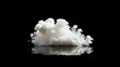 © Ceyhun - A fluffy white smoke puff expanding softly, isolated on a black background