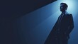 © Ruby Stock - Illustration of Businessman with a spotlight effect, signifying leadership and success.