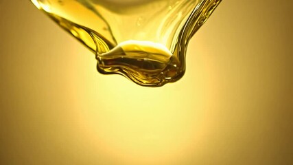 Poster - captivating slow motion of oil splashing against a warm backdrop generative ai