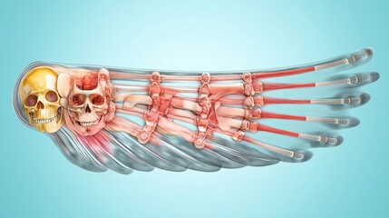Poster - explore the intricate structure of the human skeleton and its movement mechanisms