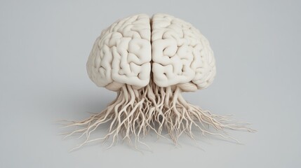 Aufkleber - Explore the intricacies of the human brain and its roots in nature