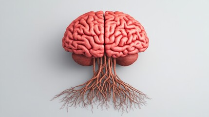 Aufkleber - Explore the connection between brain function and roots in nature