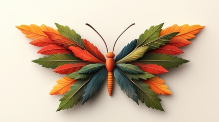 Poster - Create stunning leaf butterfly art using natural elements