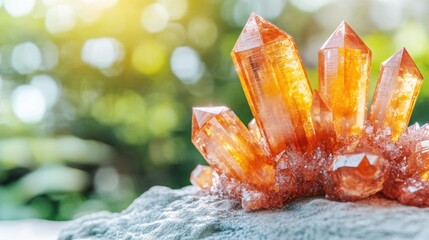 Aufkleber - Discover the beauty of orange crystal formations in nature