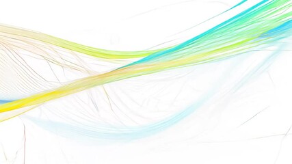Poster - colorful line animation showcasing fluid motion and dynamic patterns generative ai