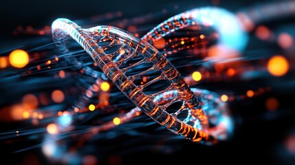 Fototapete - Explore the fascinating world of dna structures and their implications in science