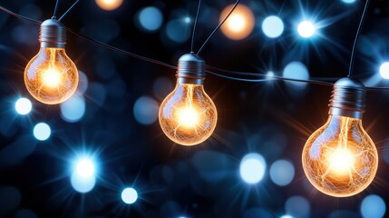 Aufkleber - Illuminate your space with stunning vintage light bulbs