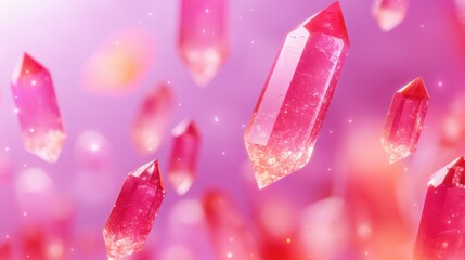 Aufkleber - Explore the beauty of sparkling pink crystals in stunning visuals