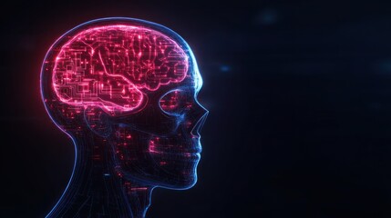Fototapete - Explore the intricacies of the human brain through digital artistry