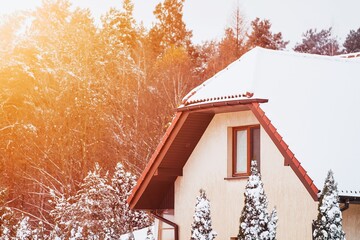 Sticker - Snow Blankets a Peaceful Forest Home