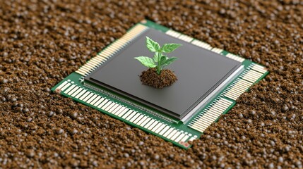 Aufkleber - Integrating nature with technology a green future for electronics
