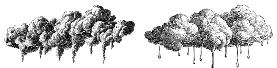 Poster - The spray painted graffiti cloud symbol is isolated on a white background. Modern illustration.