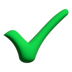 Inflate 3D illustration of variation green Check mark icon