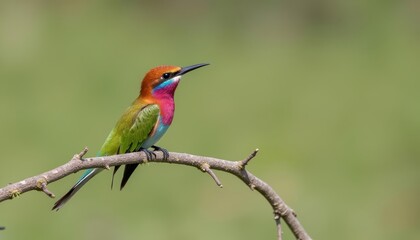 Wall Mural -  Vibrant bird in natures embrace