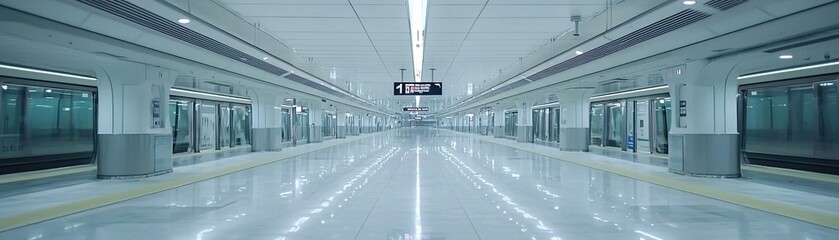 Poster - modern advertising mockup with a digital screen in a subway station, ideal for vibrant campaign disp