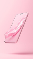 Poster - mockup template showcasing a sleek digital interface on a modern tablet screen, vibrant colors, interactive elements highlighted, realistic reflections