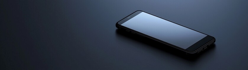 Poster - Engaging social media platform mockup on a smartphone, against a dark, modern background with copyspace