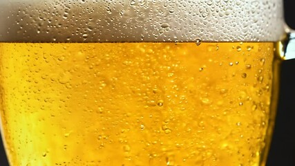 Poster - Close up of a Beer Mug Being Filled With Beer in Slow Motion Generative AI