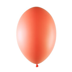 Wall Mural - orange helium balloon. Birthday balloon flying for party and celebrations. Isolated on white background. Generative AI