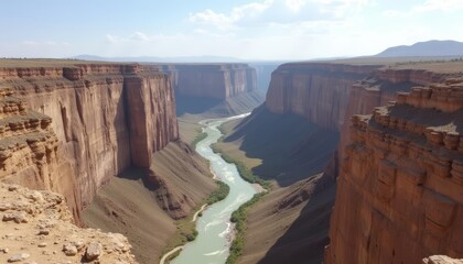 Sticker -  Majestic Canyon  A Journey Through Natures Grandeur