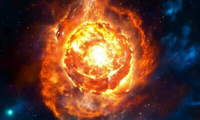 Wall Mural - supernova explosion in deep space