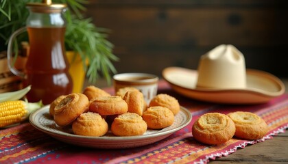 Poster -  Authentic Mexican feast with warm beverages and sweet treats