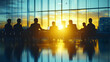 © Siasart Studio - Silhouettes of Business People in a Meeting Room - Illustration