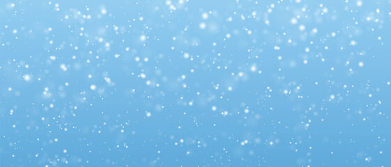 Poster - Falling snow flakes banner. White snowflakes flying in the air. Snow flakes, snow background. Winter snowfall illustration