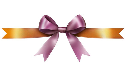 Purple Bow with Gold Ribbon.