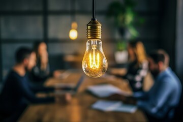 Leinwandbilder - In a vibrant business meeting in a sleek, modern office, dedicated professionals collaborate and brainstorm to make strategic decisions that will benefit the organization and its future success