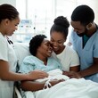 © Photography09 - Family members comforting a patient in a bright hospital room, emotional connection, family support, recovery