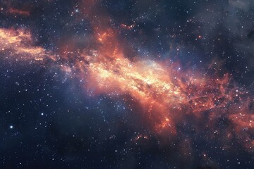 Wall Mural - Galaxy Image. Enchanting View of Nebula and Stars in the Night Sky