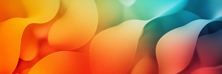 Poster - An abstract background beautifully featuring a harmonious blend of vibrant orange and lush green gradients, making it perfect for wallpapers that provide ample copy space for text and images