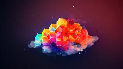 Aufkleber - Incredible Cloud computing transfer big data on internet. futuristic digital technology