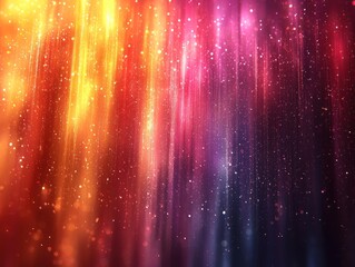 Wall Mural - abstract vertical streaks of glowing colors in red, orange, and purple with sparkling particles in a