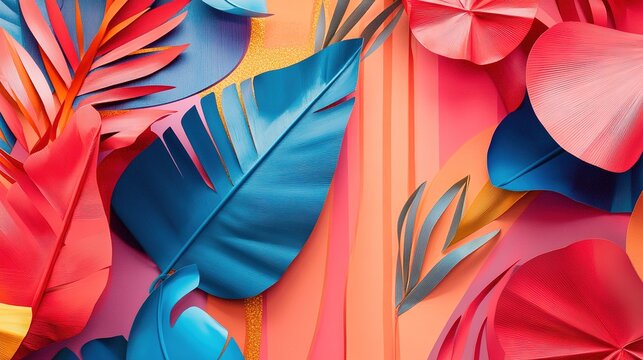 Vibrant wallpaper with abstract patterns, adding energy and color to a modern living space
